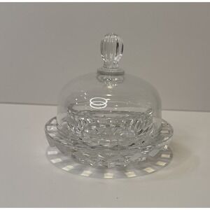 Mikasa Crystal Covered Salina Condiment Dish Size 3-1/2" Tall 3-1/2" Dia